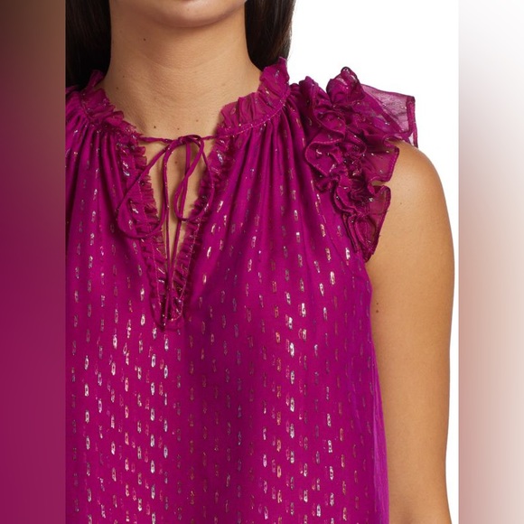 Generation Love Peggy Lurex Silk Blouse and Skirt Matching Set - Picture 3 of 16